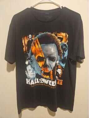 Halloween II Shirt Mens L Michael Myers Horror Movie Nightmare Has Begun NWOT